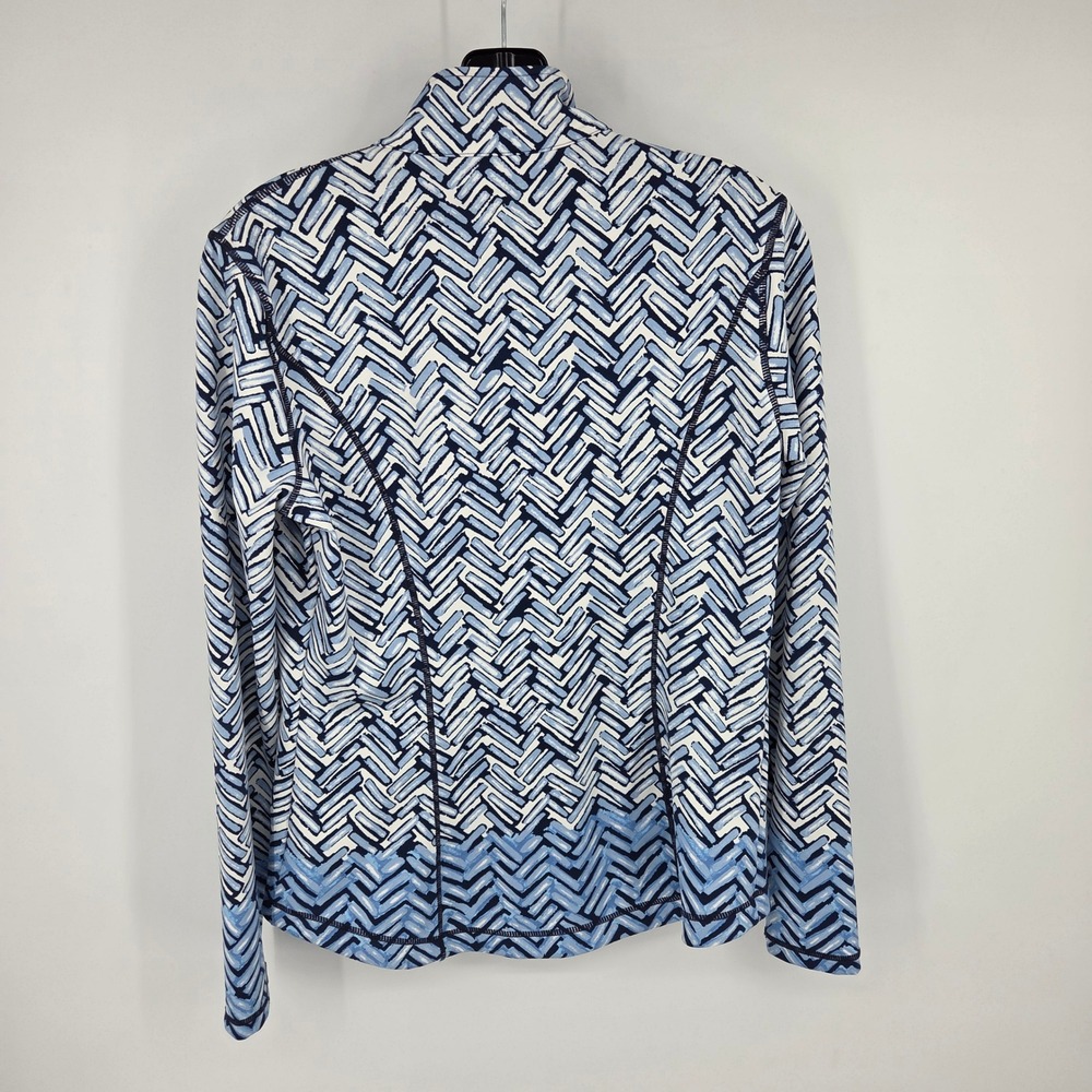 J.McLaughlin Womens Blue Geometric Print Full Zip Performance Jacket Size M - Picture 5 of 9